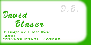 david blaser business card